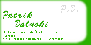 patrik dalnoki business card